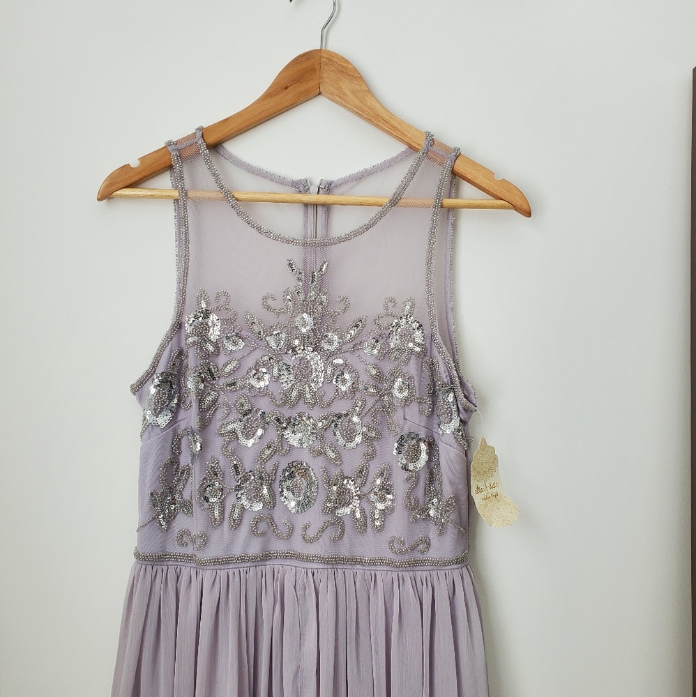 Altar'd State Lilac Beaded Prom Dress - Picture 2 of 5